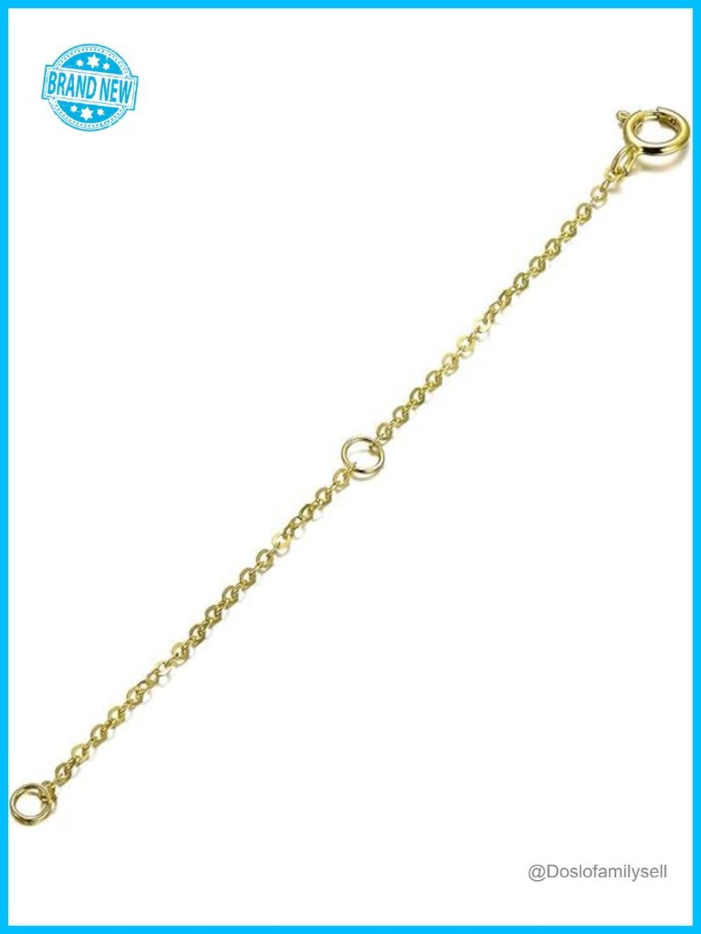14K Gold Chain Extender for Women Necklace Anklet Extension Adjustable